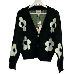 Industry Republic Floral Cardigan NWT Layering Boxy Sweater Sz M